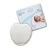 ベビー枕by赤ちゃん快適な|高級メモリーフォーム枕with 100 %竹枕カバー、anit-allergenicの新生児&乳児Sleeping | anti-reflux & Preventフラットヘ