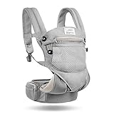 ベビーキャリアストラップ前後の通気調節可能な襁褓ラップ人間工学的な授乳ベビーキャリアブラケット0-36ヶ月赤ちゃんハンズフリー,Gray