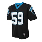 NFL Youth Boys Luke Kuechly Carolina Panthersミッドティアジャージーブラック M ブラック
