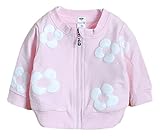 【海外直送品】(ポルトプエルト) Porto Puerto 花柄 綿 ジッパー パーカー 女の子 ガールズ 子ども キッズ 赤ちゃん ベビー 80㎝ 90㎝ 桃色 薄桃色 緑 紫 カジュアル 上着 可