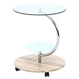 不二貿易 ガラスラウンドテーブル マーブル 直径50cm ナチュラル 96229