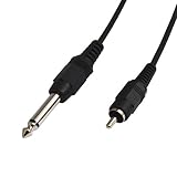 オーディオ変換ケーブル RCA ピンプラグ(オス) - 6.3mm モノラル標準プラグ(オス) 1m VM-RM-1m