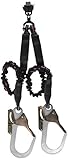 KH 2丁掛じゃばらランヤード タフスチールフック ペダルフック仕様 黒/紫 WLSPWP-MF [安全帯 落下防止 電気工事 高所での安全作業]