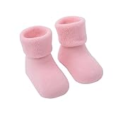 OYAN 赤ちゃん 靴下 ベビー ソックス新生児 子供たち 可愛い ども用 厚手 秋冬 滑り止め 男の子 女の子 2色 1足組 (ピンク, 1-3歳)