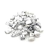 穴あき ハウライト 白 さざれ石 20g 約100粒 天然石 マグネサイト ハンドメイド 素材 パーツ (20g)