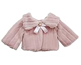 Candykids 子供ケープ 子供ドレス ポンチョ ボレロ キッズ ジュニア 女の子 子供フォーマル 卒業式 入学式 卒園式 結婚式 発表会 子供ドレス フォーマル (100-110cm, ピンク)