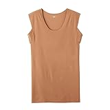 [グンゼ] インナーシャツ YG Tシャツ専用 in.T(インティー) CUT OFFシリーズ クルーネックスリーブレス 汗取りパッド付 メンズ スモークオレンジ M