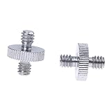 SODIAL 2個1/4インチ 1/4 インチオスが1/4インチオスへのネジネジアダプタ