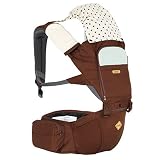 Crobe MIX Hipseat Carrier ミックスヒープシートキャリア 子守帯 赤ちゃんヒープシート ベビーキャリア ベビー用品 外出用品 (ココア) [並行輸入品]