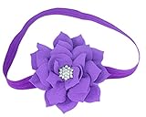 C-Princess お花飾り 新生児 赤ちゃん ベビー ヘアバンド ヘアーバンド カチューシャ ヘアアクセサリー 髪飾り 可愛い キッズ ガールズ 出産祝い パープル