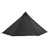 15D 片面シリコンナイロン 超軽量 ワンポールテント 5-6人用 400 x 400 x 200 cm 1.75キログラム 出入口2つ 簡単設営 防水 内料理・焚火可