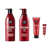 [ミジャンセ] Miseenscene ダメージケア シャンプー 680ml X 1本 + リンス680ml X 1本 + ダメージケアトリートメント180ml X 1本 + 赤いボンド・アンプル(カラーリング＆パーマヘア専用の損傷防止栄養剤)12ml X 1本[韓国直送]