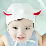 ベビー用帽子　 赤ちゃん用ハット　 可愛い　秋冬　帽子　 男の子 女の子 お出かけ (ホワイト)