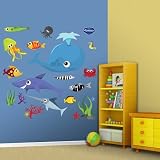 Fathead Sea Creatures Group Two Wall Graphic by Fathead [並行輸入品]