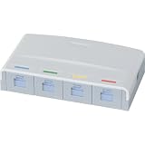 パナソニック(Panasonic) ぐっとすシリーズ情報モジュラジャック CAT6 露出型4コ口 NR3174