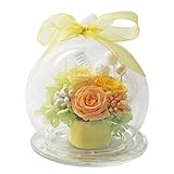 フラデコ　「キャンディ」　ガラスドーム 10×10×12㎝　ギフトに最適！　 (イエロー)
