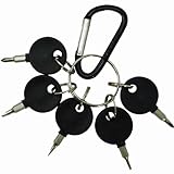 レモラ カラビナ付き マイクロドライバーセット 5PCS 黒 KD-510