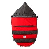 7AM Enfant Bee Pod Baby Bunting Bag for Strollers and Car-Seats with Removable Back Panel, Black/Red