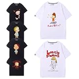半袖 奈良美智 Tシャツ 夏服 丸襟 なら よしともキャラ 演出服 日常服 グッズ 男女兼用 春夏 柔らかい プリント トップス ティーシャツ スポーツ 柔らかい 男女兼用 (S,3) [並行輸入品]