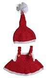 (ビグッド)Bigood ベビーコスチューム 寝相アート ハロウィン クリスマス ベビー服 写真撮影用 赤ちゃん 衣装 仮装 ベビーニット帽 スカート 着ぐるみ 出産祝い レッド