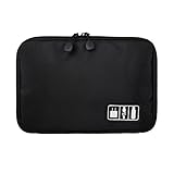 Kicode 携帯電子収納袋 ダブルレイヤー弾性防水電子収納袋 タブレットPCデータラインパッケージの