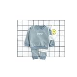 NEINEI　セットアップ　子供服　ガールズ　ボーイズ　キッズ　トレーナー　上下 セット　プルオーバー 　スウェット (100, ブルー )