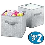 mDesign graytoyaldom234pks Pack of 2 Small Bins グレイ 6709MDT