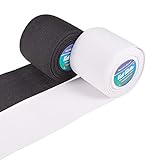 BENECREAT 平ゴム 弾性バンド 黒白2巻セット 全長10m幅70mm 織ゴム 強力 ゴムベルト ウエストベルト 交換バンド 裁縫用 5m/巻き 手芸材料 手作り