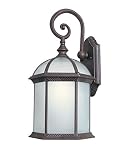 Woodbridge Lighting 61032WL-RTP Glenwood 1-Light Outdoor Wall Sconce, Powder Coat Rust, Medium [並行輸入
