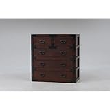 うづくり風民芸階段ダンス 木製 幅67cm 引き出し収納 ST-188X 【完成品】