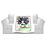 ブランケットウルトラソフトFuzzy 4サイズ！DIANOCHEデザインからby Marley Ungaro MeditatingマーメイドホームDecor Unique Designer芸術的スタイ