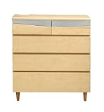 FUKUYAMA ローチェスト エッセ 80cm幅-4段 ナチュラル色