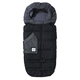 7A.M. ENFANT "Blanket 212 Evolution" Extendable Bunting Adaptable for Strollers - Black/Gray by 7 A.