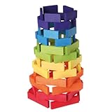 Grimm's Spiel & Holz Design（グリムス社） ドミノ積み木 大 カラー 60P【GRI-10190】