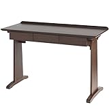 ライフスタイリングショップ パソコンデスク 幅120×奥行47cm 木製 天然木 引出付 ダークブラウン LS-943BR