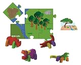 アップサイズ3Dパズル コレクティブル・アニマルズ ワイルドライフ 抜き型プレイマットの組み立てトイ