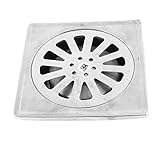 uxcell 目皿 排水口用 地下トイレ ストレーナー 排水口カバー アウトレット 12cmx12cm