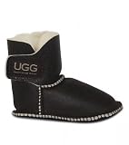 UGG Australian Made since 1974(アグオーストラリアメイド1974) アグ ブーツ ベビー用 シープスキン 革 "ボマー" (チョコレート・サイズ M) 【正規輸入品】