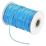 uxcell ワックスコード 1.5mm ワックス糸 87ヤード 80m ワックスストリング レザーコード ブレスレット作り ネックレス ビーズ細工 宝石作り DIYクラフト用 (ブルー)