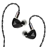 HiFiGo TANGZU x DIVINUS FUDU VERSE1 3 ハイブリッドドライバーインイヤーモニター、ZEN シリーズ 10mm DD+ 2BA インイア式のイヤホン IEM 3D プリントシェル付きインイヤーイヤホン (4.4mm, Black)