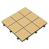 【ベランダタイル】9枚タイルタイプ(20枚セット)ライトブラウン