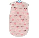 6重より柔らか パジャマ ベビー オーガニックコットン 赤ちゃん ボタン開閉式 肌触り抜群 寝袋 40*70 cm クラウン柄 ピンク