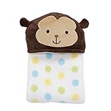 Bedtime Originals Curly Tails Hooded Coral Fleece Blanket by Bedtime Originals