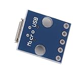 Fenteer 10個セット　電子部品　DIP変換　メス　マイクロ　USB　→　DIP　5ピン　ピンボード　2.54mm　アダプタボード