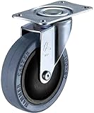 ハンマー　静かシリーズ　Ｅ型　自在　ゴム車Ｂ入り１００ｍｍ