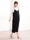 ANGELIEBE エンジェリーベ マタニティ ワンピース 授乳口付き キャミワンピ × 八分袖 リブトップス セット 授乳服 産前 産後 S～M ブラック × オフ 22542 22542401