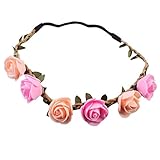 Prettyia 新生児　ヘッドバンド　タイバック　フラワー　花　キッズ　クラウン　ヘッドバンド　子供　女の子　お誕生日 記念日 撮影