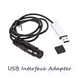 LuxBene(TM)LED DMX512コンピュータPC舞台照明コントローラ調光器のUSB DMXインタフェースアダプタ付きCDへ