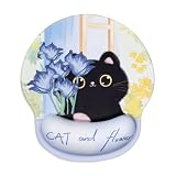 Newseego マウスパッド かわいい リストレスト おっぱいマウスパッド 低反発リストレス 人間工学 手首クッション 滑り止め 水洗い 耐久性良い 疲労軽減 ゲーム 仕事用パソコンパッド キャラクター 可愛い猫柄