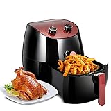 新しい空気フライヤー、1300Wホームスマートフライヤー、3.2L多機能大容量電気フライヤー、黒、レシピ、健康調理器具フードオーブン